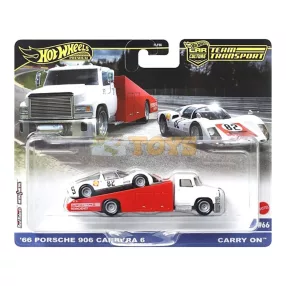   Hot Wheels Premium Team Transport Carry On és '66 Porsche 906 Carrera 6 HRV47