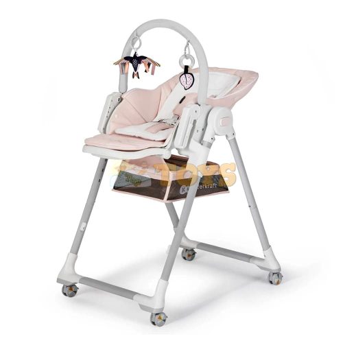 Kinderkraft Baby etetőszék LASTREE 2in1 kabrió rózsaszín