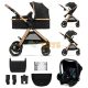 Kinderkraft 3 az 1-ben babakocsi ESME Pure Black - 3 az 1-ben babakocsi