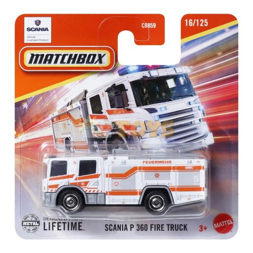 MATCHBOX Tűzoltóautó Scania P 360 JBT09