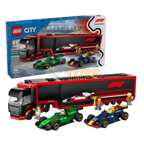 LEGO® City F1®-es kamion, RB20 és AMR24 F1®-es autókkal 60445