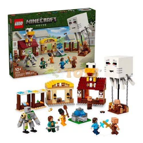 LEGO® Minecraft A szellemléghajó és falutámadás 21273 - 555 darab