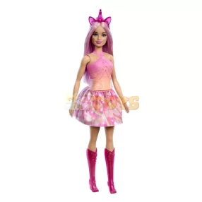   Barbie Dreamtopia Unikornis baba rózsaszín ruhában HRR13 - Mattel