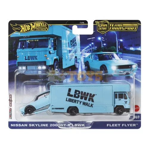 Hot Wheels Premium Team Transport Nissan Skyline 2000GT-R LBWK / Fleet HRV45