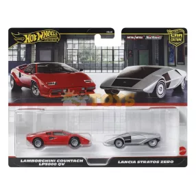   Hot Wheels Premium Car Culture Lamborghini Countach LP5000 QV / Lancia Stratos Zero JBL02