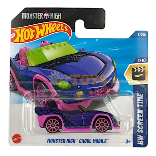 Hot Wheels fém kisautó Monster High Ghoul Mobile HYW61 HW Screen Time