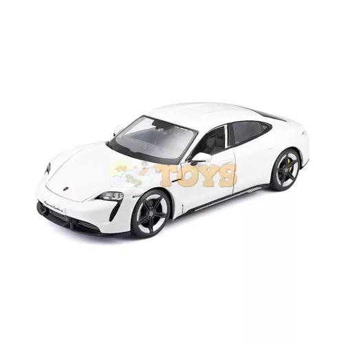 Bburago kisautó Porsche Taycan Turbo S fehér - 1:24 méretarány