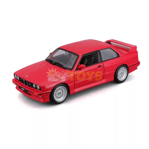 Bburago kisautó 1988 BMW 3 Series M3 piros - 1:24 méretarány