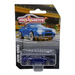   majorette Nissan Skyline GT-R (R34) sötétkék kisautó Japan Series