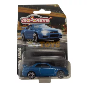   majorette Nissan Skyline GT-R (R34) világoskék kisautó Japan Series