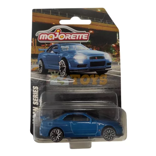 majorette Nissan Skyline GT-R (R34) világoskék kisautó Japan Series