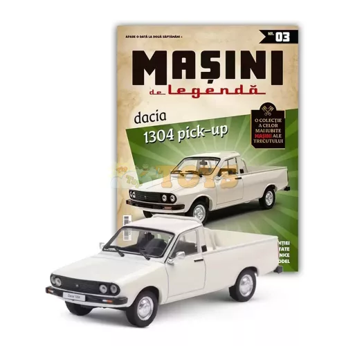 Legendás autók - Dacia 1304 Pick-Up fehér - méretarány 1:43