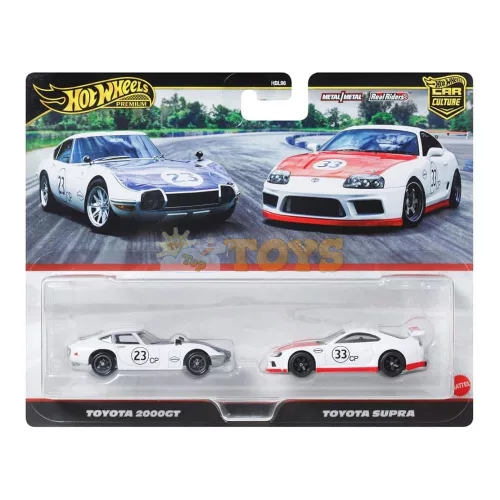 Hot Wheels Premium Toyota 2000GT și Toyota Supra JBL03 kisautók - Mattel