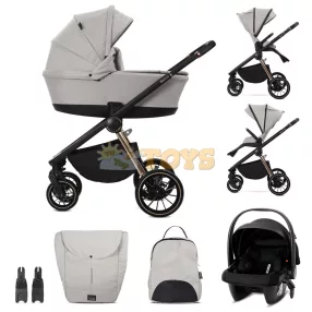   Lorelli Bianca 3 az 1-ben újszülött babakocsi, beépített anti-reflux funkcióval, 22 kg-ig, bézs